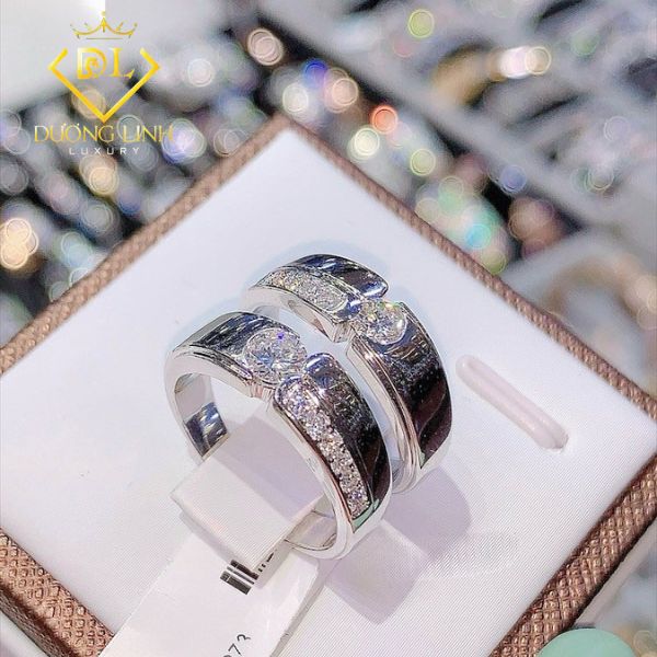 Nhẫn Cưới Cặp Kim Cương – N1373